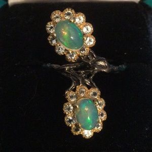 Exquisite Genuine Fiery Opal Ring